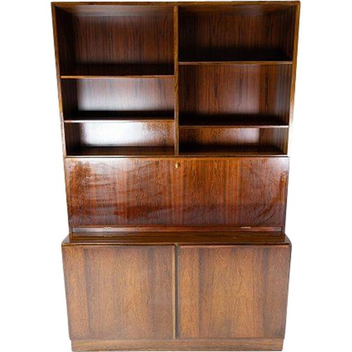 Vintage bookcase with rosewood pedestals "no. 9" by Omann Junior, 1960