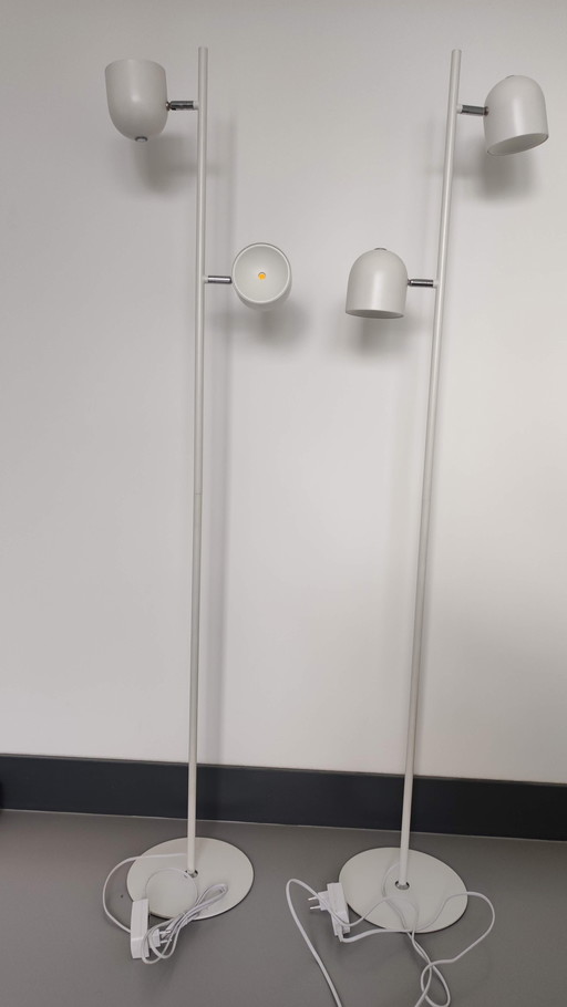 2x SKANSKA - Lampadaire - LED Dimb. - 2x5W 3000K - Blanc