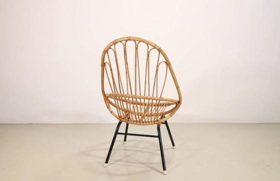 Poltrona vintage in vimini e rattan di Rohe Noordwolde – Rohé Noordwolde, Sedie da giardino, Wicker, Design (photo 3 of 6)