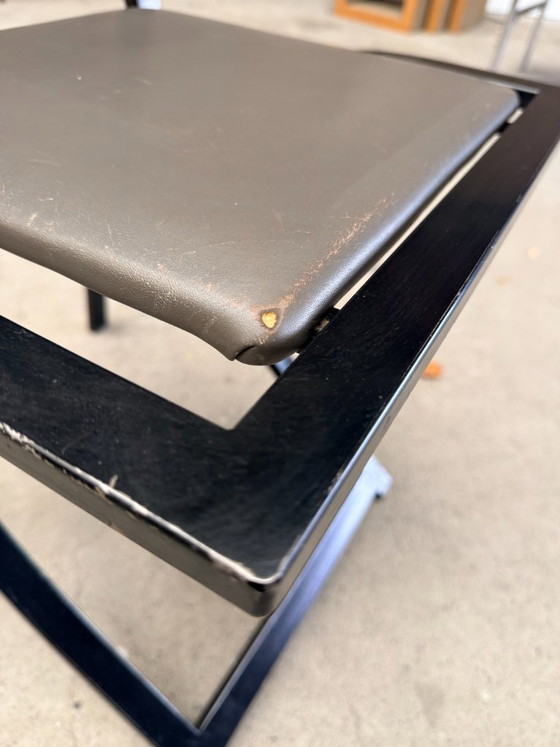 KFF Sinus chair, Karl Friedrich Förster (Bestand: 3) – Esszimmerstühle, Leder, Metall (photo 7 of 21)