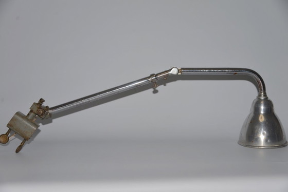 Table lamp by Alphonse Pinoit for Ki-e-klair, 1950s, Metal, Chrome, Silver, Industrieel (photo 5 of 11)