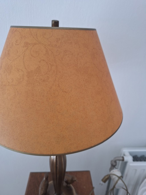 Hohe Bronze-Tischlampe 60 cm Kullmann – tafellampen, Metal, Textile (photo 2 of 5)