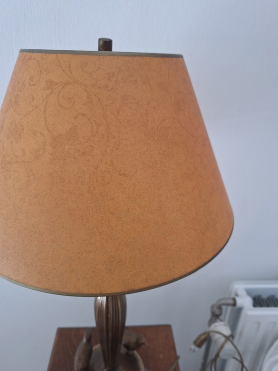 Hohe Bronze-Tischlampe 60 cm Kullmann – Tischlampen, Metal, Textile (photo 2 of 5)