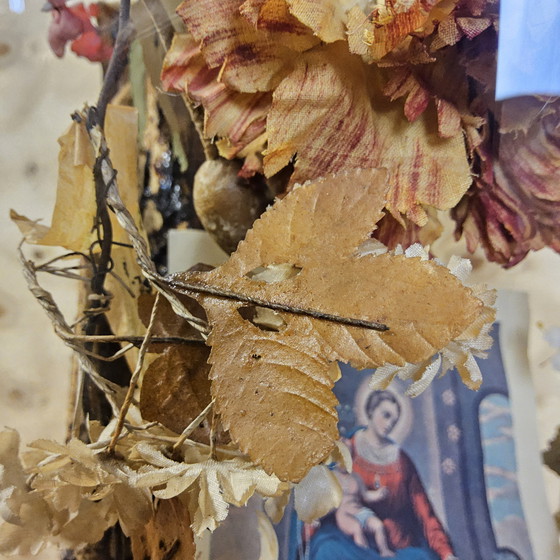 Image 1 of Sehr große antike Glocke mit Blumen Katholische Maria (Höhe:73cm) Vergine Santissima del Rosario (Itilan Glocke)