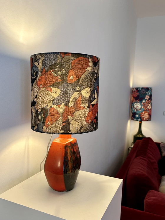 Image 1 of Kabellose Tischlampe – auch für Balkon oder Terrasse geeignet – gefertigt aus einer Vintage-Keramikvase von S. P. Gerz.