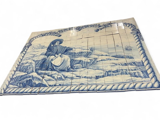 280 piastrelle Azulejos dipinte a mano / Enrico il Navigatore di C. Constantia / Jorge Gardoso 1996 / (photo 2 of 12)