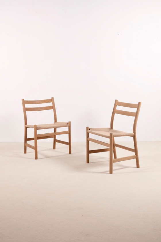 6x Hans J. Wegner CH47 en Chêne Savonné, 1975 – Carl Hansen & Søn, Chaises de salle à manger, Bois, Vintage (photo 10 of 13)