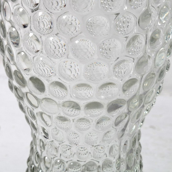 Image 1 of Mid-Century Clear Pressed Glass Vase by Jan Schmid, Rosice / 1961