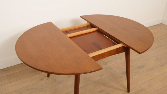 Image 1 of Vintage ronde eettafel | Uitschuifbaar | 1960s
