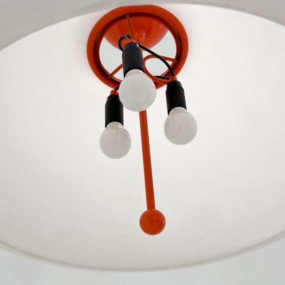 Image 1 of Oranje Saliscendi hanglamp van Elio Martinelli voor Martinelli Luce, jaren 70