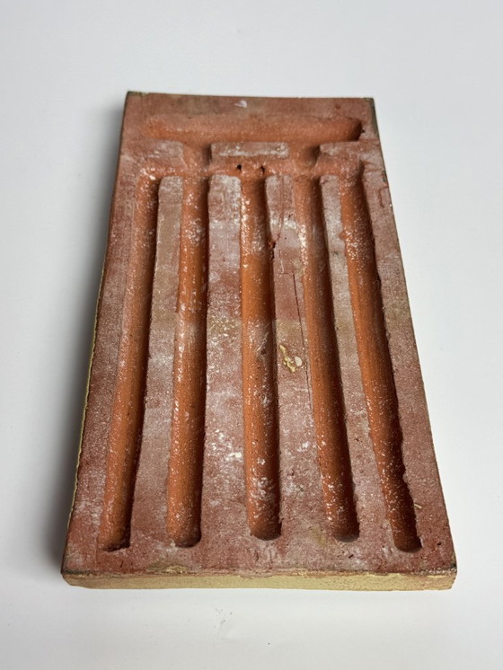 Image 1 of Belgian Ceramic Wall Plaquette with Female Figure and Sun Motif, 1970s