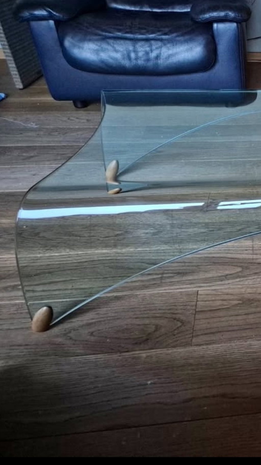 Glass coffee table