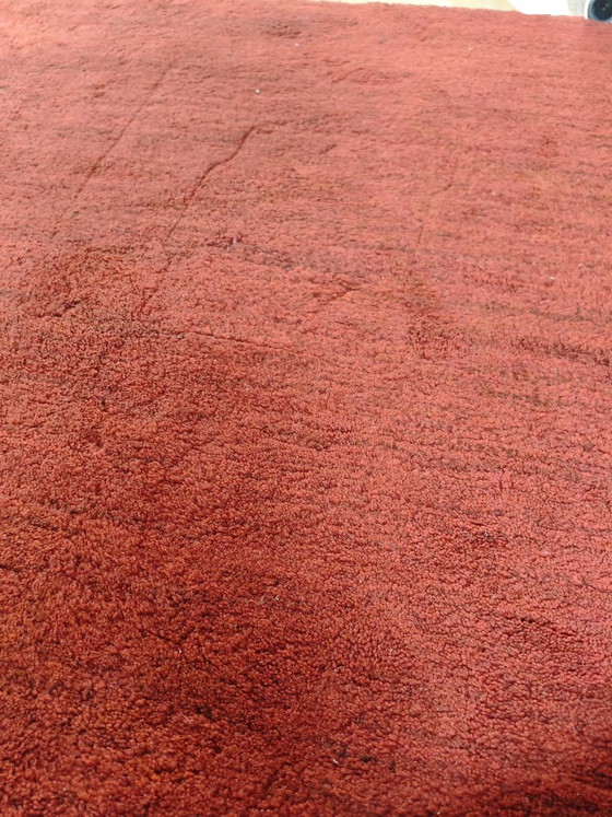 Tapis noué à la main, rouge, Laine (photo 3 sur 6)