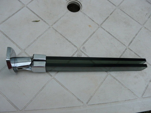 porte serviette fontana arte orientable en verre et chrome