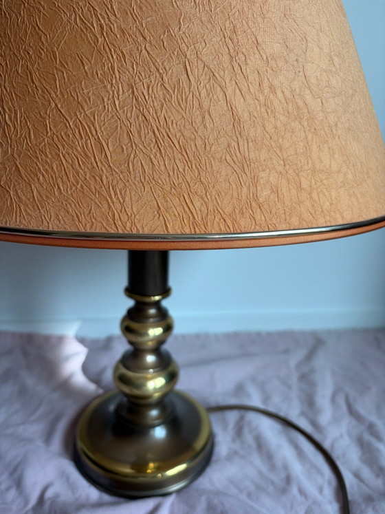 Lampada da tavolo vintage L.D. Drimmer | Ottone & Rame | Hollywood Regency – Lampade da tavolo, Carta (photo 3 of 6)