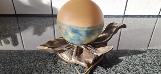 Image 1 of Lampada a forma di luna in vetro vintage