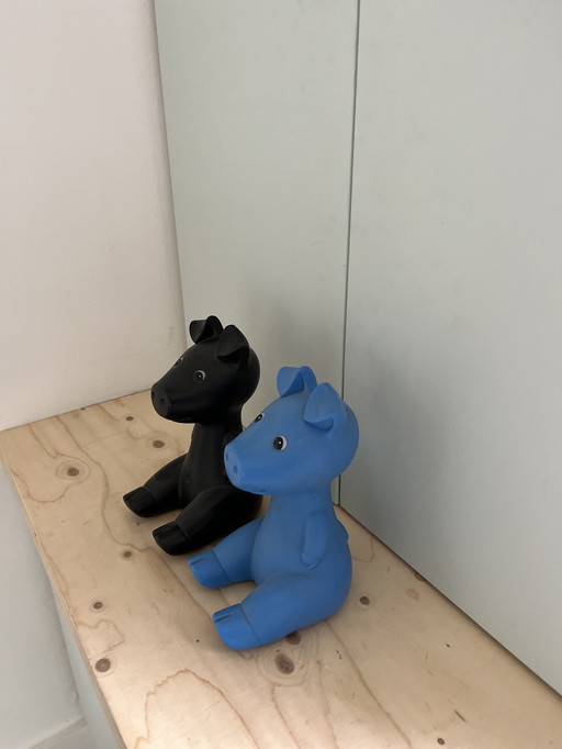 Tirelire Momica Mulder bleue et noire