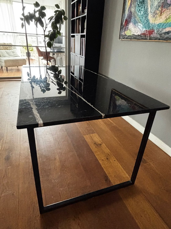 Image 1 of Marble table (160x90) with steal legs in great condition