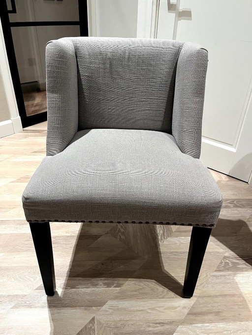 Sedia da pranzo di lusso Casa Padrino grigia – Collezione di lusso eichholtz