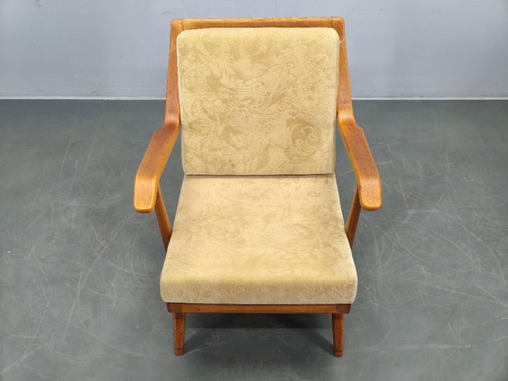 Image 1 of Rare Prototype Oak Armchair with Label, Brno, 1950s