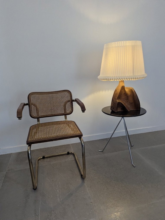 Image 1 of Lampada da tavolo organica moderna in legno d'ulivo intagliato, stile scultoreo, anni '70