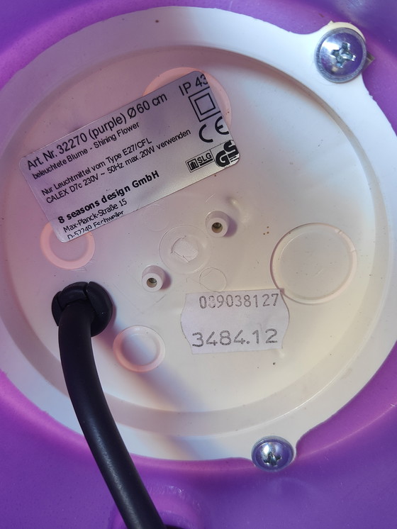 Image 1 of Floor or Table Lamp in the Shape of a Colored Flower