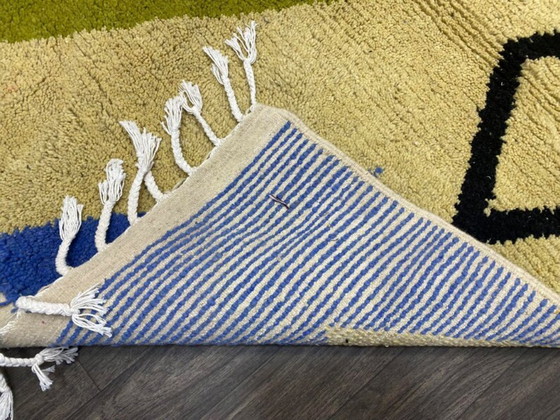 Image 1 of Mehrfarbige Berber-Tapis aus Leinen, 250 cm x 150 cm