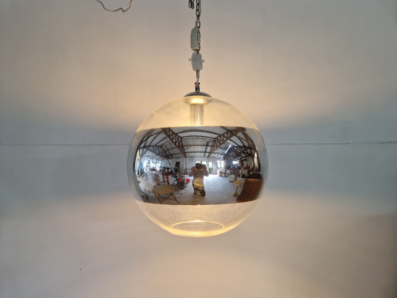 Image 1 of Lampada a globo con specchio vintage
