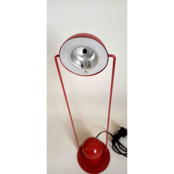 Image 1 of Lampe vintage en métal laqué rouge, 1980