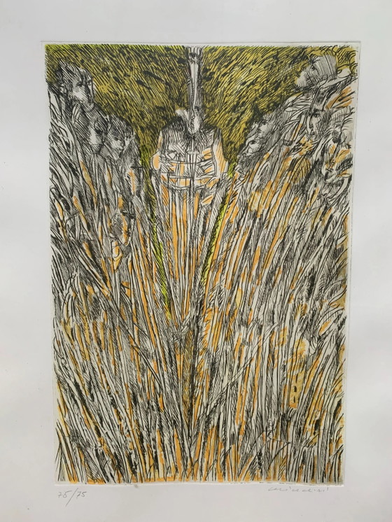Lithographie de Remo Brindisi, années 1980, Peintures et dessins (photo 2 sur 4)