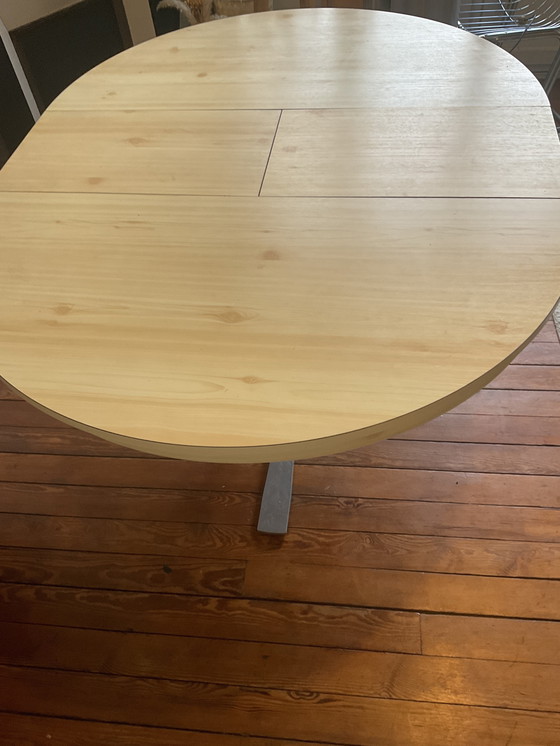 Image 1 of 70's Dining Table with Extendable Leaf