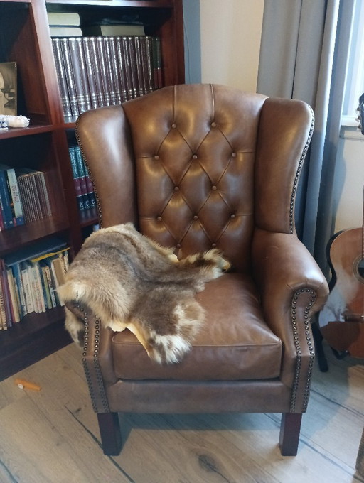 Sillón Chesterfield Gloucester, marrón