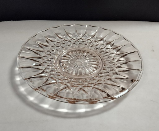 ciotola/piatto in vetro rosa chiaro