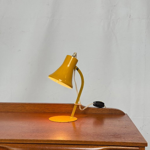 Szarvasi Small Steel Table Lamp, 1960s – Original Condition