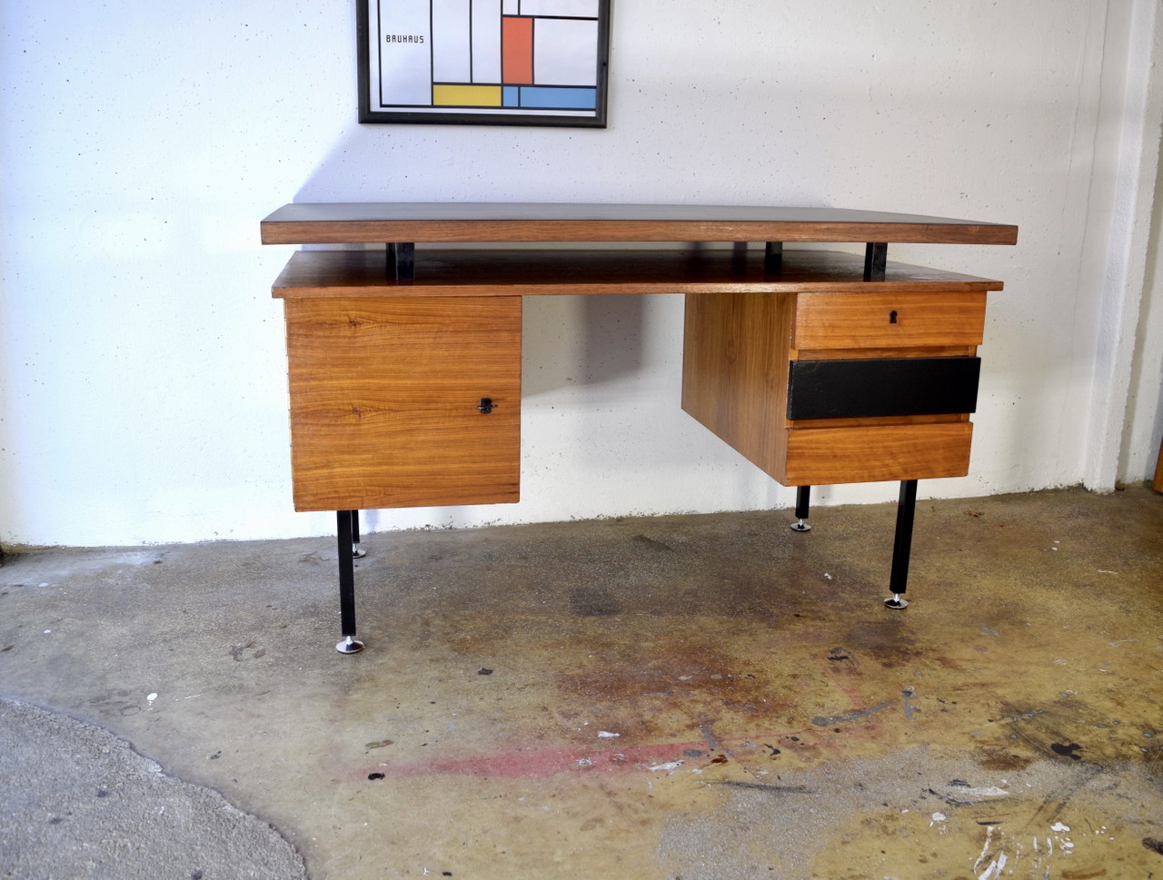Mid - Century Writing Desk Vintage Table 1960s
