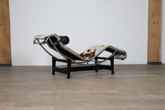 Image 1 of Cassina Lc4 Chaise Longue In Ponyskin By Le Corbusier, Charlotte Perriand, 1980S