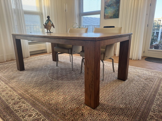 Image 1 of Massief eiken eettafel (verlengbaar) 