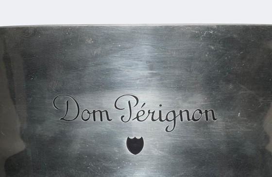 Image 1 of Seau à champagne double Dom Pérignon - Refroidisseur à vin multi-bouteilles vintage en étain poli français
