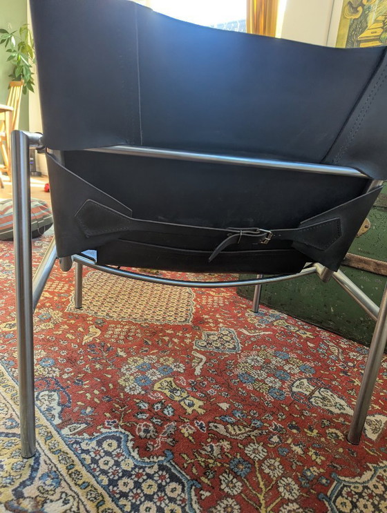 Image 1 of Poltrona lounge vintage Mid-Century Modern SZ02 – Martin Visser - Cromo e cuoio