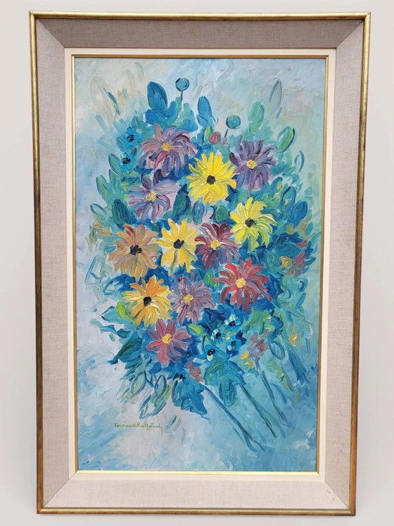 Quadro olio su tela, Fernand Rolland, anni '60 – Dipinti e disegni, Canvas (photo 2 of 9)