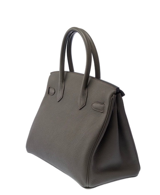 Image 1 of Sac HERMES Birkin 30 en Cuir Gris - 10345