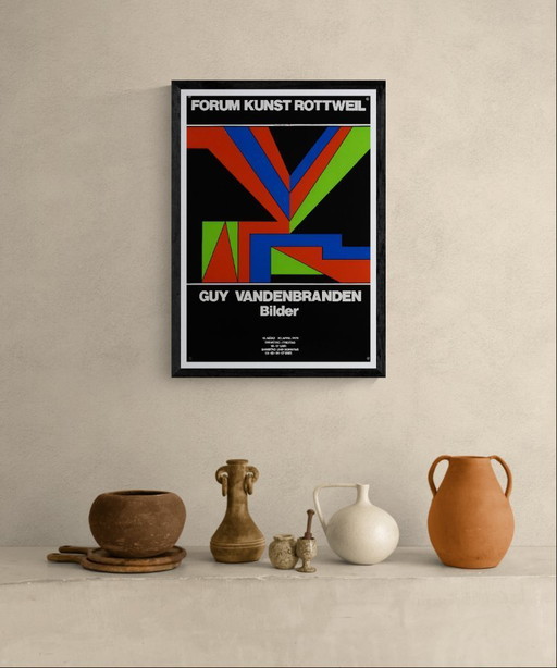 Guy Vandenbranden Forum Kunst Rottweil – 1975 – Original Vintage Silkscreen Exhibition Poster by Guy Vandenbranden – Mid-Century