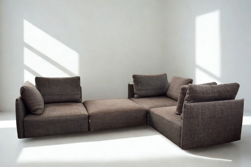 Hermoso y exclusivo sofá/chaise longue modular de diseño Minotti