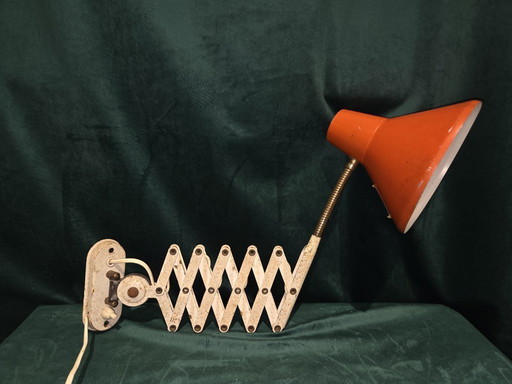 Vintage Industrial Harmonica Wall Lamp – Orange