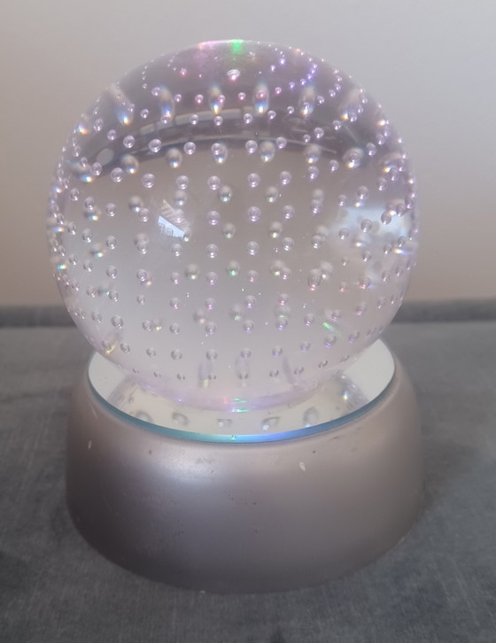 Image 1 of Paperweight press paper Nail ball glass art A. Jablonski