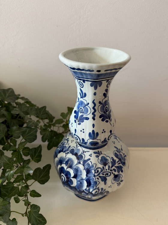 Image 1 of Vase bleu de Delft peint à la main