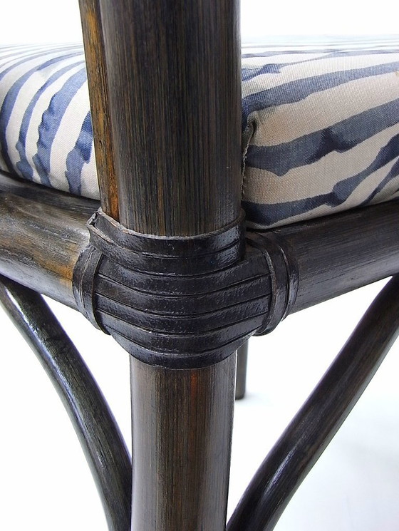 Image 1 of Eetkamerstoelen (6) gemaakt van rotan en bamboe door McGuire, VS, jaren 70