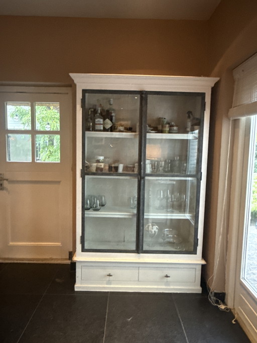 vaisselier de 121 cm de large – vitrinekasten, Glass, Metal