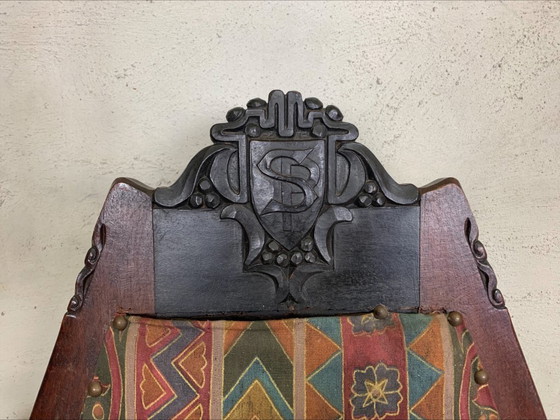 Image 1 of Attributed to Jac. Van Den Bosch, an Amsterdam School armchair with foot warmer