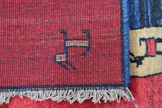 Image 1 of Tappeto orientale persiano Gabbeh Ghashghai originale, 154 cm x 115 cm, naturale antico